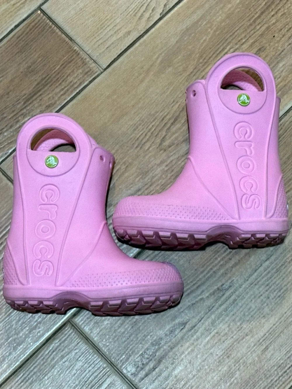 CROCS Kids Pink Waterproof Rain Boots